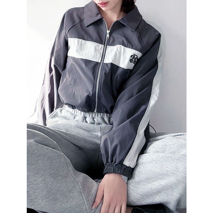 チャコールグレー | バイカラーパイピングブルゾン | RESEXXY