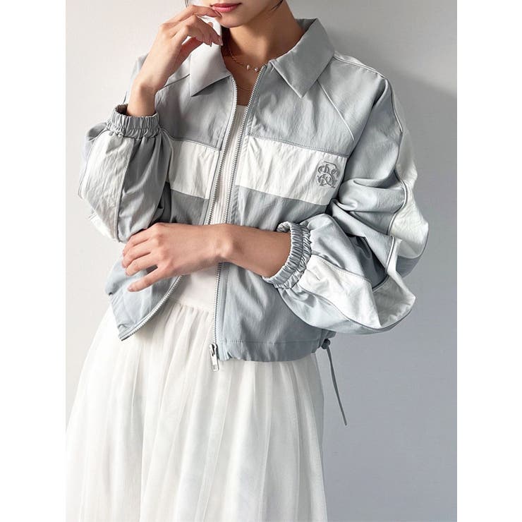 ブルー | バイカラーパイピングブルゾン | RESEXXY