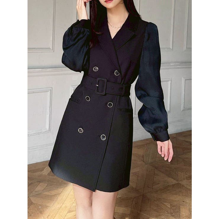 ブラック | スリーブシアーミニワンピース | RESEXXY