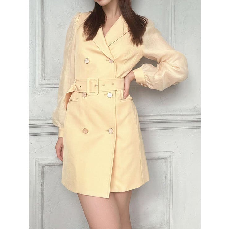 イエロー | スリーブシアーミニワンピース | RESEXXY