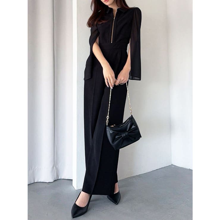 ブラック | シアースリーブコンビネゾン | RESEXXY