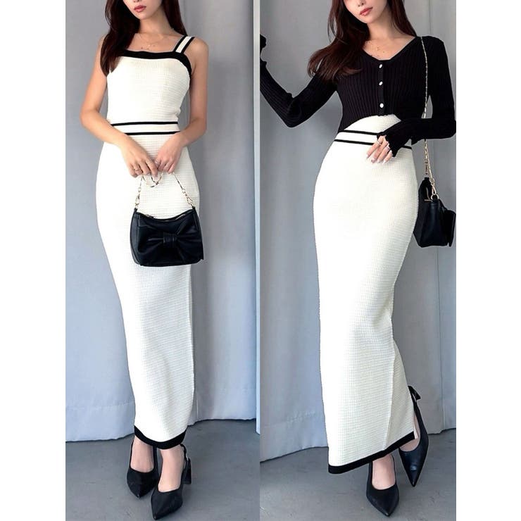 オープンワークコンビニットワンピース | RESEXXY | 詳細画像1 