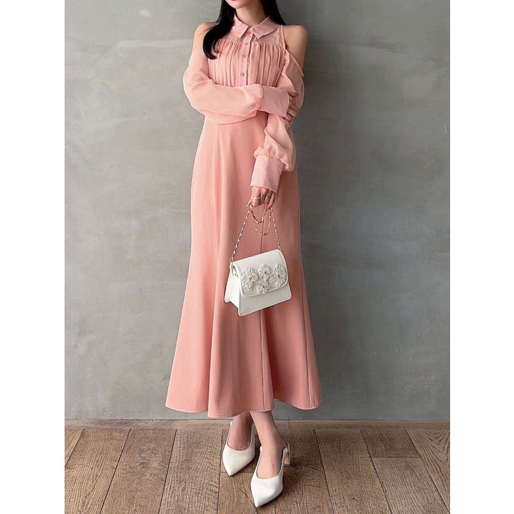 オレンジ | シアースリーブシャツマーメイドワンピース | RESEXXY