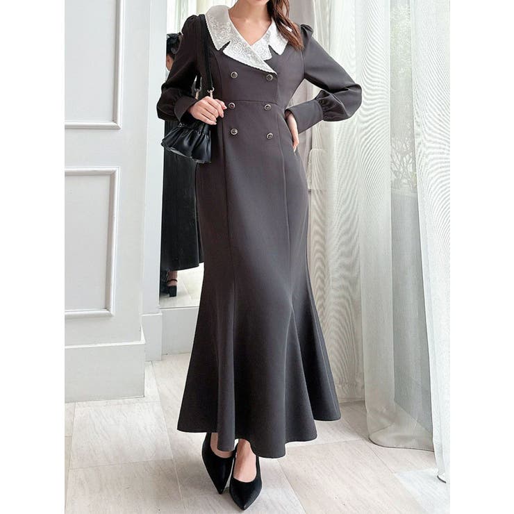 チャコールグレー | エンブロイダリーマーメイドワンピース | RESEXXY