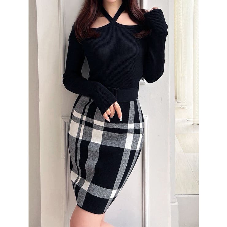 ブラック | フロントクロスジャガードワンピース | RESEXXY