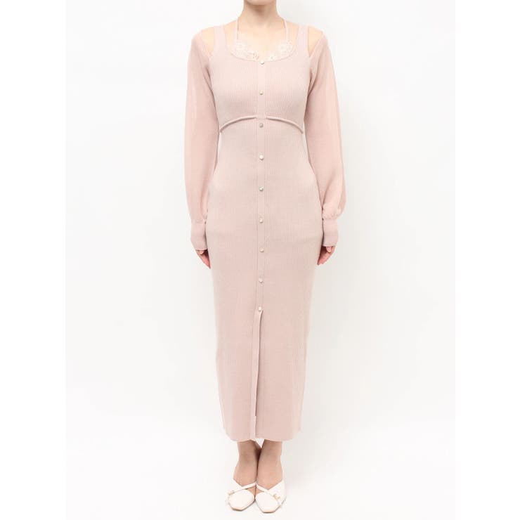 レースレイヤードリブニットワンピース | RESEXXY | 詳細画像16 