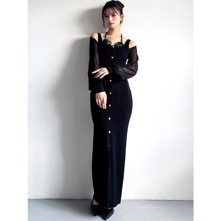 レースレイヤードリブニットワンピース | RESEXXY | 詳細画像8 