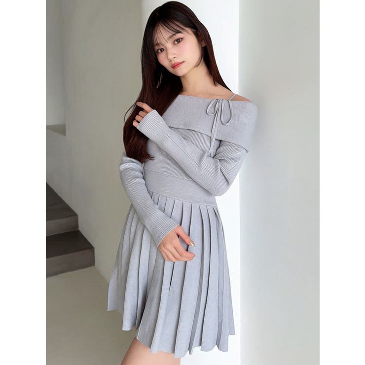 オフショルプリーツニットミニワンピース | RESEXXY | 詳細画像16 