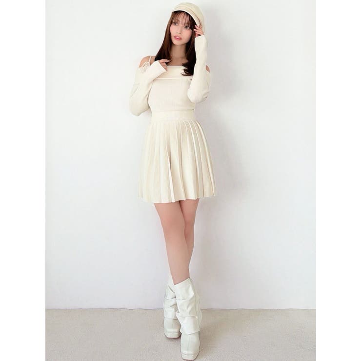 オフショルプリーツニットミニワンピース | RESEXXY | 詳細画像4 