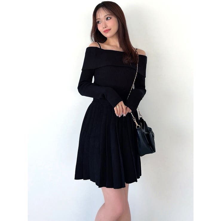 オフショルプリーツニットミニワンピース | RESEXXY | 詳細画像7 