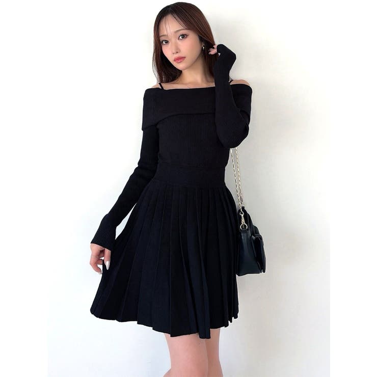 オフショルプリーツニットミニワンピース | RESEXXY | 詳細画像8 