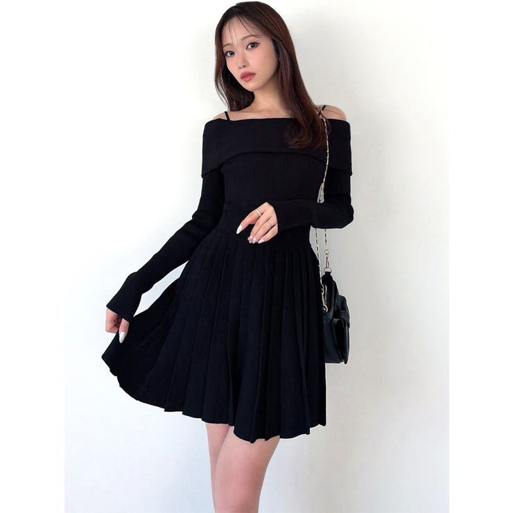 オフショルプリーツニットミニワンピース | RESEXXY | 詳細画像9 