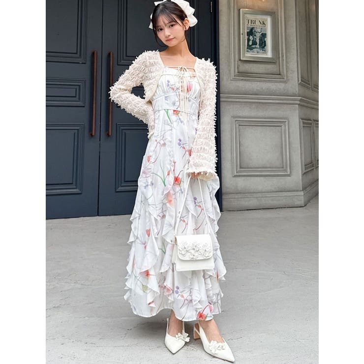 【memorif.】フラワーラッフルアンサンブルキャミワンピース | RESEXXY | 詳細画像2 