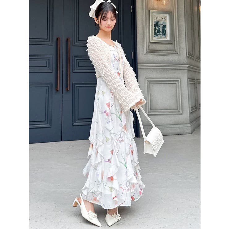 【memorif.】フラワーラッフルアンサンブルキャミワンピース | RESEXXY | 詳細画像3 