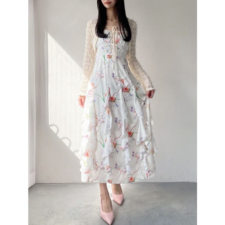 【memorif.】フラワーラッフルアンサンブルキャミワンピース | RESEXXY | 詳細画像31 