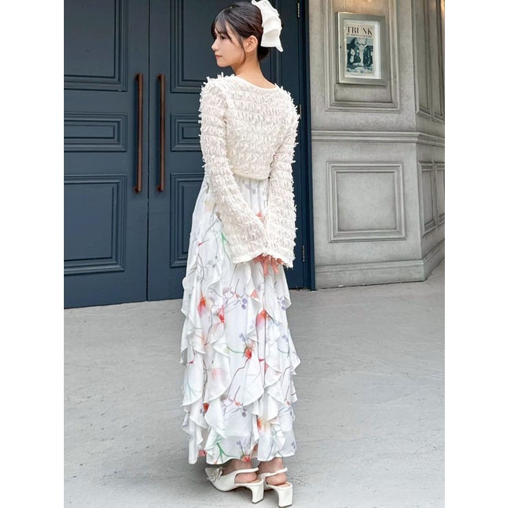 【memorif.】フラワーラッフルアンサンブルキャミワンピース | RESEXXY | 詳細画像4 