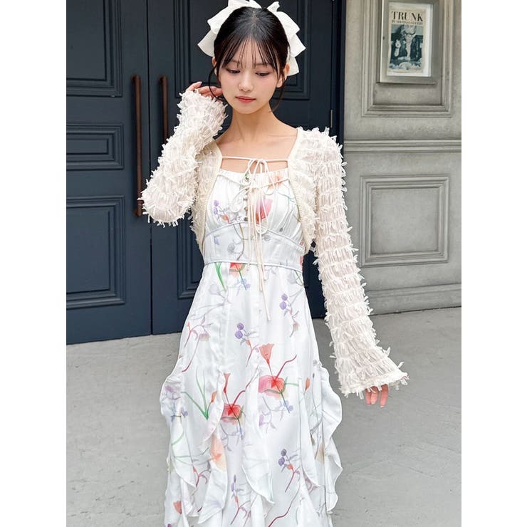 【memorif.】フラワーラッフルアンサンブルキャミワンピース | RESEXXY | 詳細画像5 