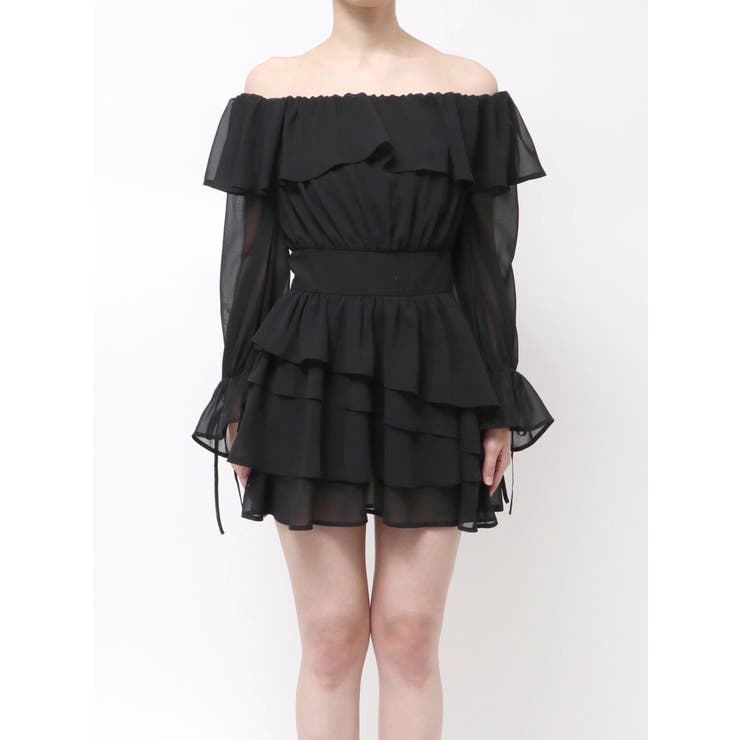 オフショルシフォンミニワンピース | RESEXXY | 詳細画像16 