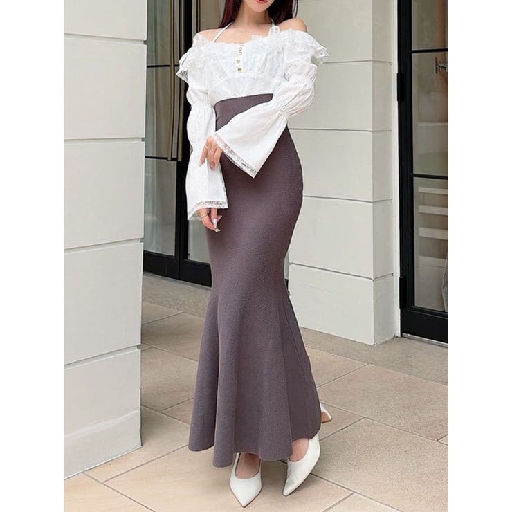 レースドッキングマーメイドニットワンピース | RESEXXY | 詳細画像1 