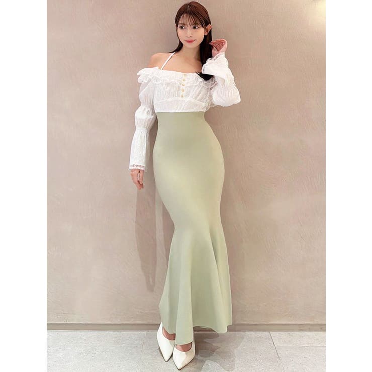 レースドッキングマーメイドニットワンピース | RESEXXY | 詳細画像13 