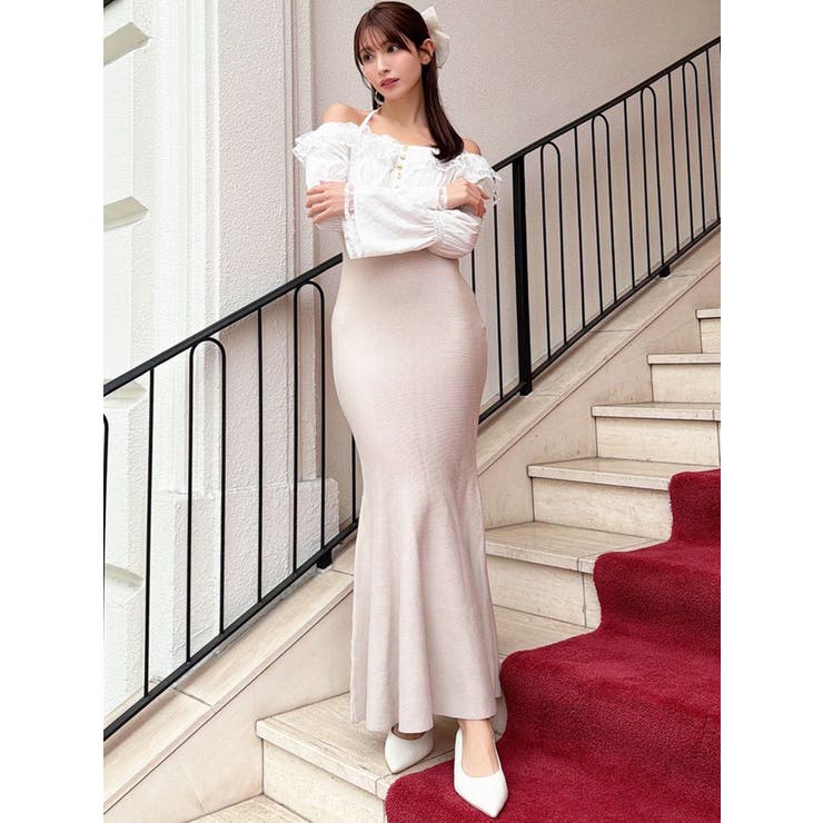 レースドッキングマーメイドニットワンピース | RESEXXY | 詳細画像9 