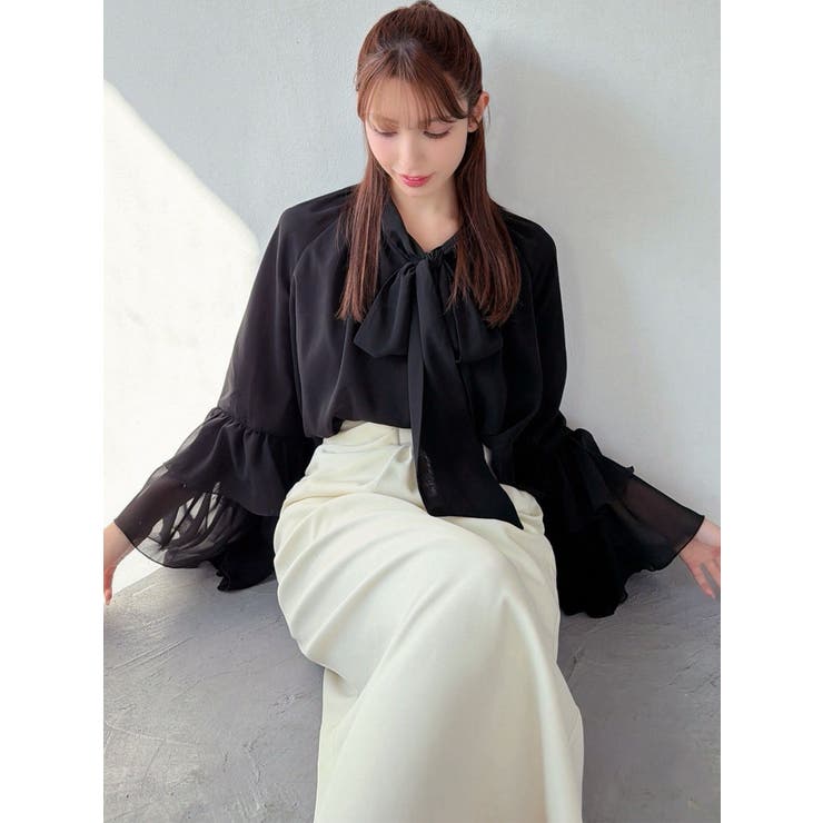 ワイドスリーブラッフルボリュームブラウス | RESEXXY | 詳細画像10 