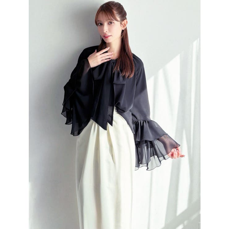 ワイドスリーブラッフルボリュームブラウス | RESEXXY | 詳細画像11 