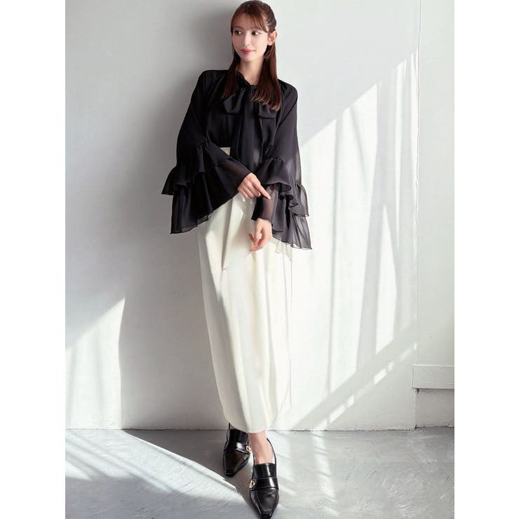 ワイドスリーブラッフルボリュームブラウス | RESEXXY | 詳細画像13 