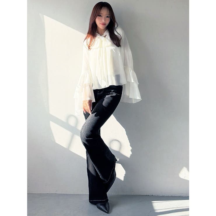 ワイドスリーブラッフルボリュームブラウス | RESEXXY | 詳細画像5 