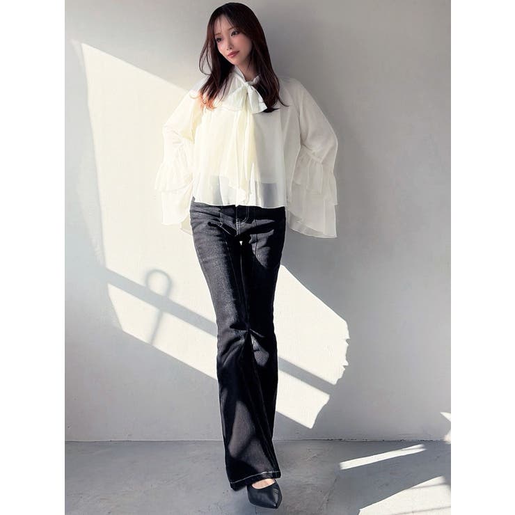 ワイドスリーブラッフルボリュームブラウス | RESEXXY | 詳細画像6 