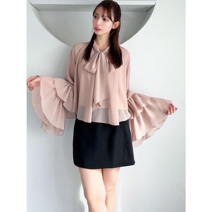 ワイドスリーブラッフルボリュームブラウス | RESEXXY | 詳細画像7 