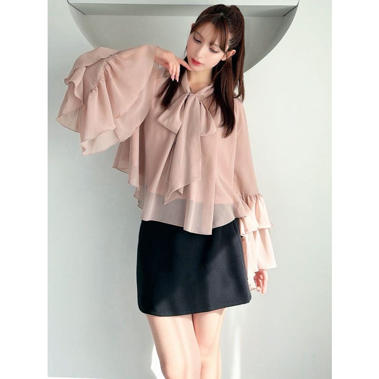 ワイドスリーブラッフルボリュームブラウス | RESEXXY | 詳細画像8 