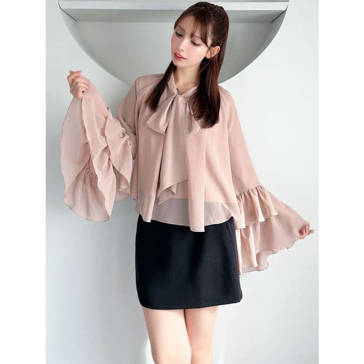 ワイドスリーブラッフルボリュームブラウス | RESEXXY | 詳細画像9 