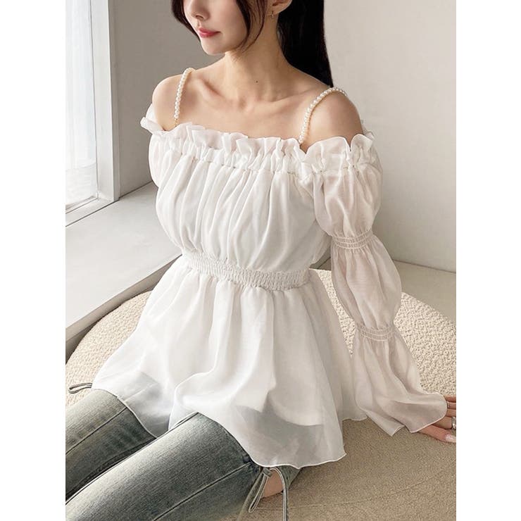 ボリュームギャザーオフショルブラウス[品番：MKSW0068793]｜RESEXXY