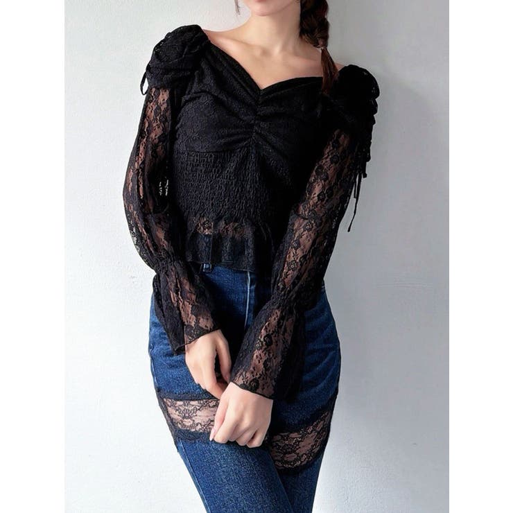 ブラック | レイヤードオフショルブラウス | RESEXXY