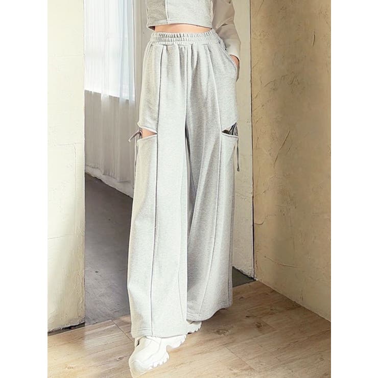 グレー | サイドリボンスウェットパンツ【セットアップ着用可能】 | RESEXXY