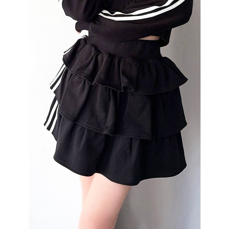 ブラック | ボリュームフレアミニスカート【セットアップ着用可能】 | RESEXXY