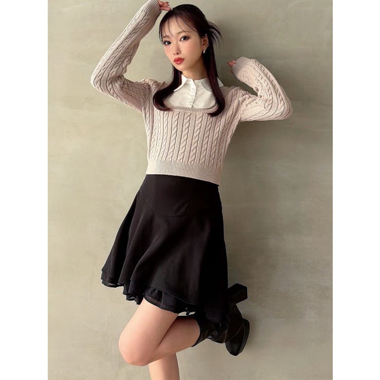 アシンメトリーフレアミニスカート | RESEXXY | 詳細画像10 