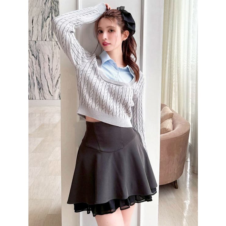 アシンメトリーフレアミニスカート | RESEXXY | 詳細画像2 