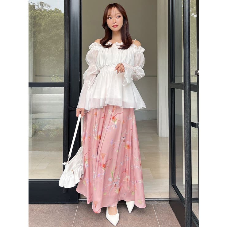 【memorif.】フラワーロングフレアスカート | RESEXXY | 詳細画像10 