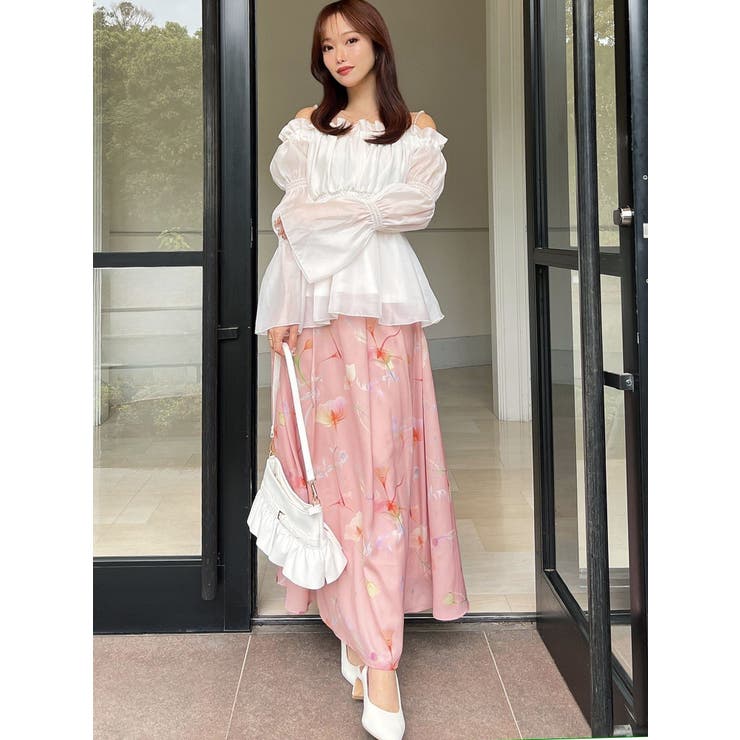 【memorif.】フラワーロングフレアスカート | RESEXXY | 詳細画像11 