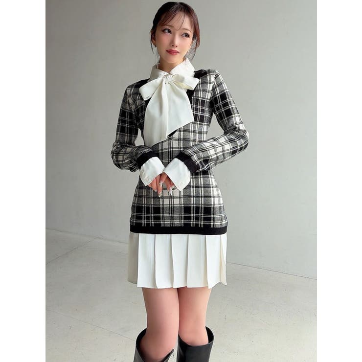 シャツドッキングニットワンピース | RESEXXY | 詳細画像3 