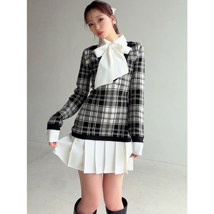 シャツドッキングニットワンピース | RESEXXY | 詳細画像4 