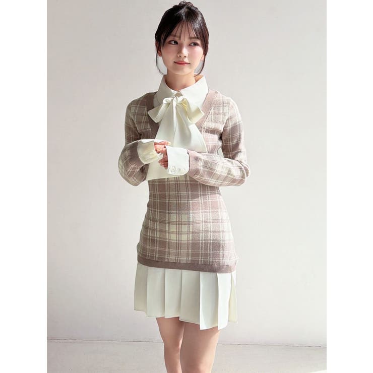 シャツドッキングニットワンピース | RESEXXY | 詳細画像7 