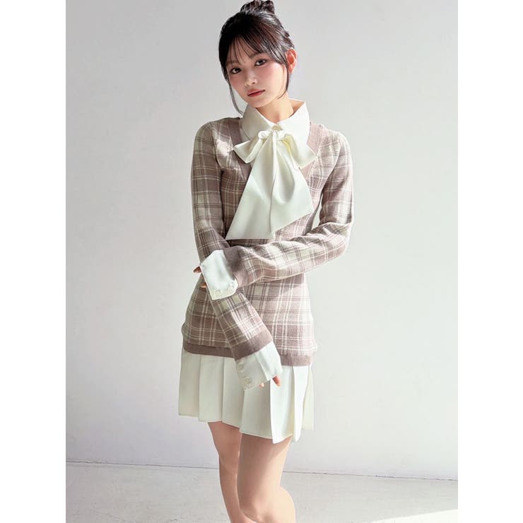 シャツドッキングニットワンピース | RESEXXY | 詳細画像8 