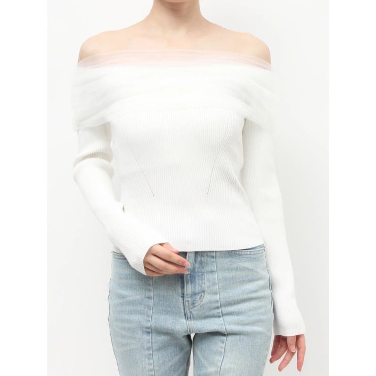 バックリボンオフショルニットトップス | RESEXXY | 詳細画像30 