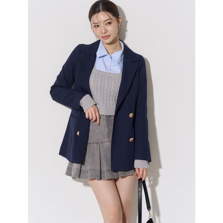 シャツドッキングケーブルニットトップス | RESEXXY | 詳細画像29 