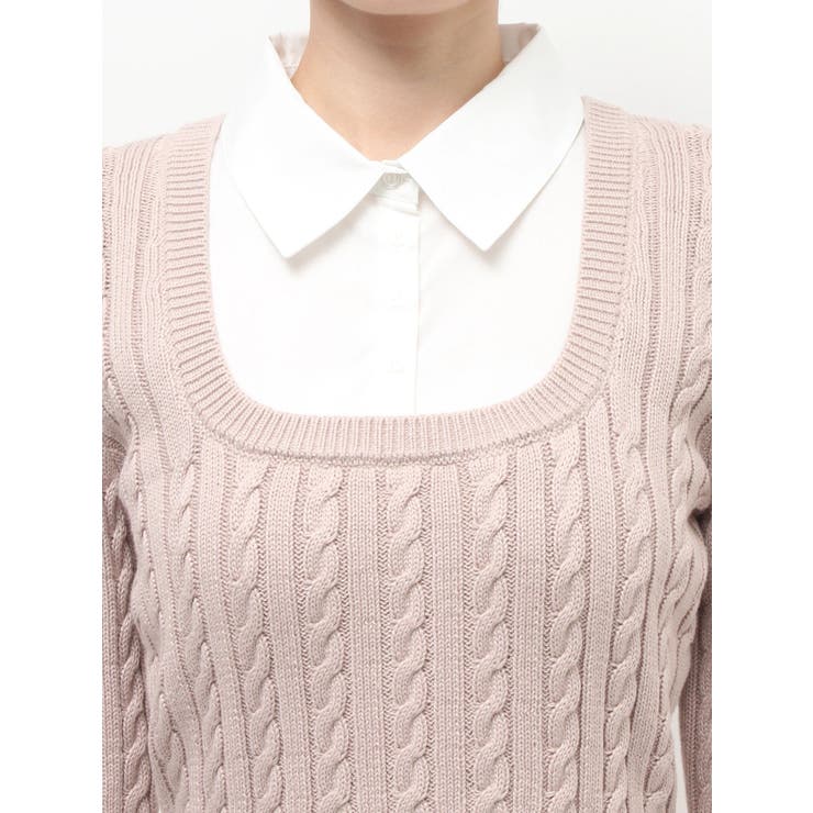 シャツドッキングケーブルニットトップス | RESEXXY | 詳細画像34 