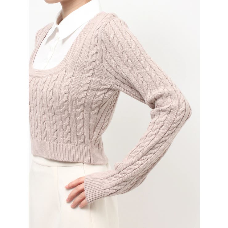 シャツドッキングケーブルニットトップス | RESEXXY | 詳細画像35 