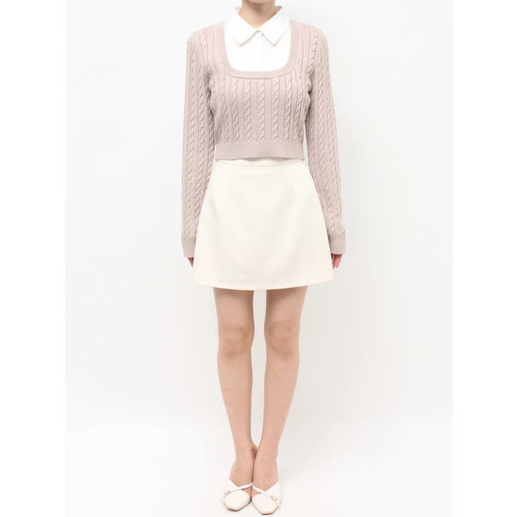 シャツドッキングケーブルニットトップス | RESEXXY | 詳細画像38 